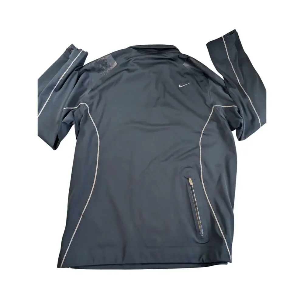 Nike Golf Storm-Fit 20 Jacket Mens Size S Small Black Waterproof Half Zip Logo